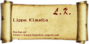 Lippe Klaudia névjegykártya