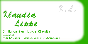 klaudia lippe business card